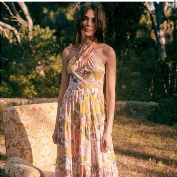 Sezane Billie Dress 70s Boho Floral sz34 - Picture 10 of 11